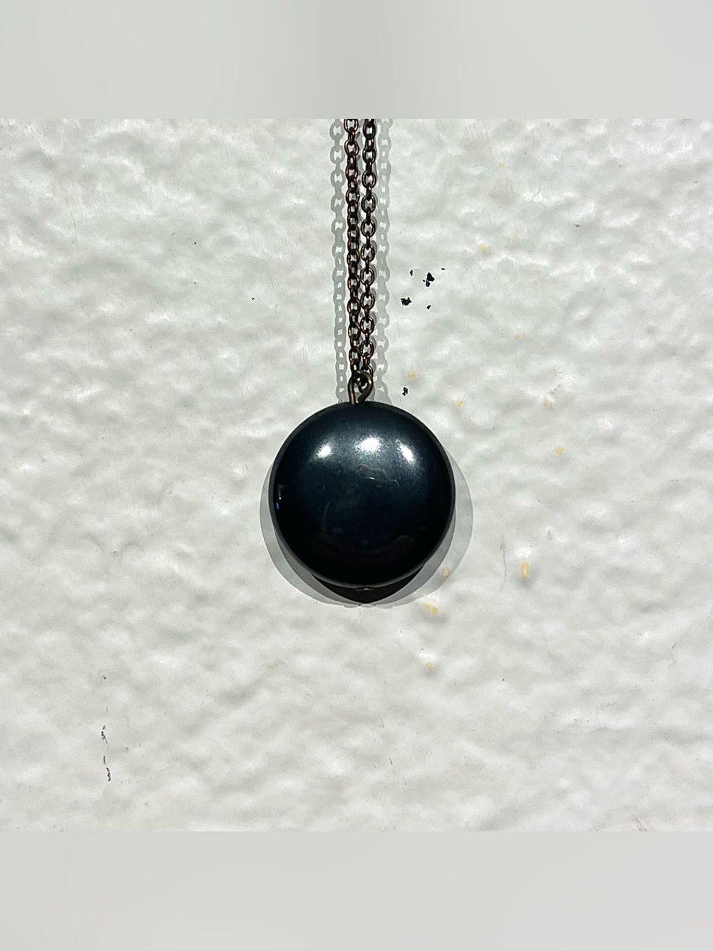 Black Magnetic Hematite Pendant Necklace